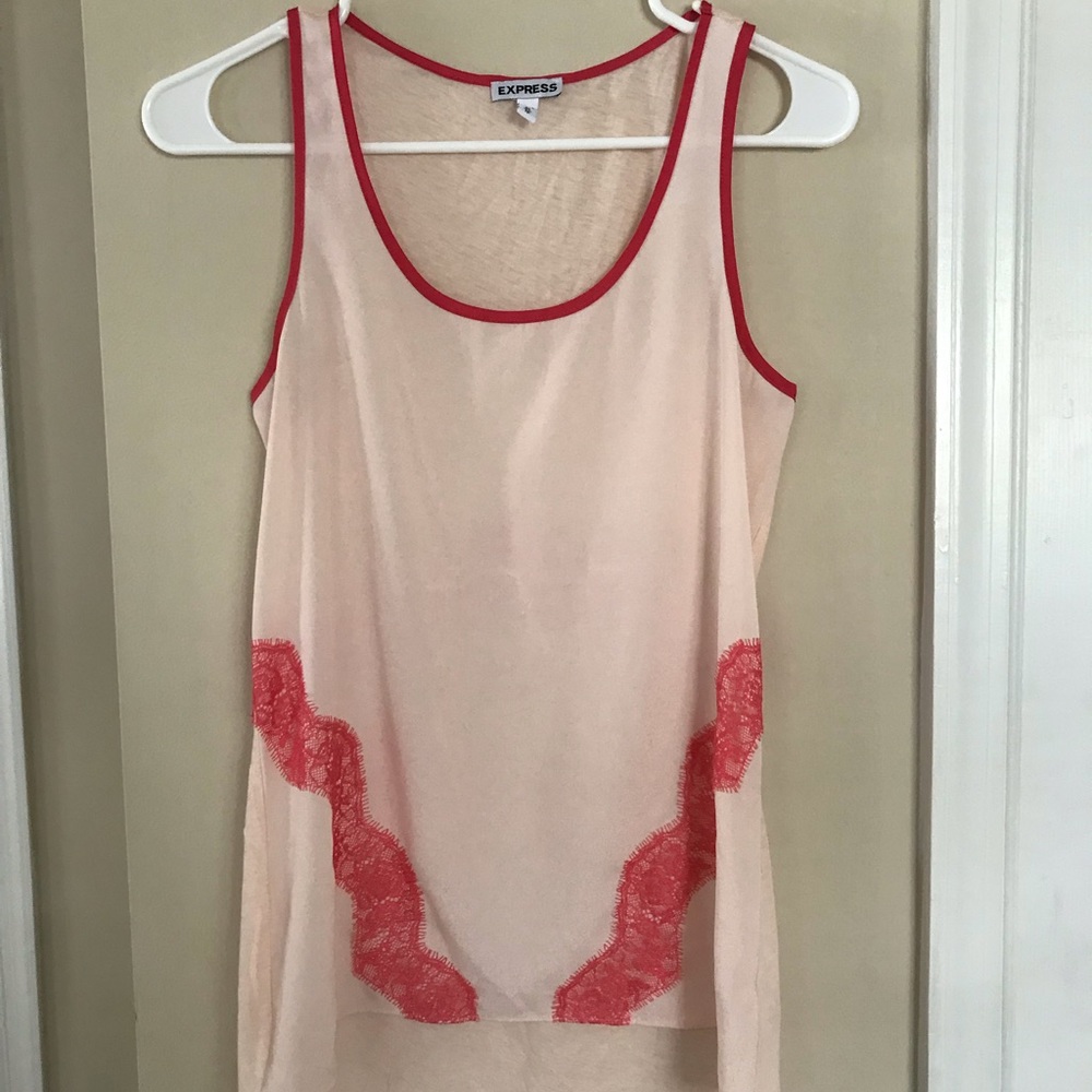 Women’s sheer and lace tank